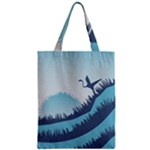 Swan Flying Bird Wings Waves Grass Zipper Classic Tote Bag