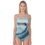 Swan Flying Bird Wings Waves Grass Camisole Leotard 