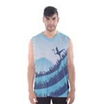 Swan Flying Bird Wings Waves Grass Men s Basketball Tank Top
