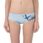 Swan Flying Bird Wings Waves Grass Classic Bikini Bottoms