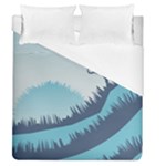Swan Flying Bird Wings Waves Grass Duvet Cover (Queen Size)