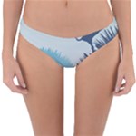 Swan Flying Bird Wings Waves Grass Reversible Hipster Bikini Bottoms