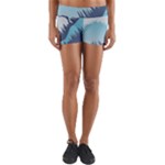 Swan Flying Bird Wings Waves Grass Yoga Shorts