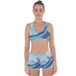 Swan Flying Bird Wings Waves Grass Racerback Boyleg Bikini Set