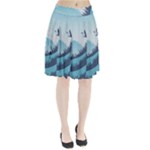 Swan Flying Bird Wings Waves Grass Pleated Skirt