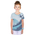 Swan Flying Bird Wings Waves Grass Kids  One Piece T-Shirt