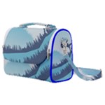 Swan Flying Bird Wings Waves Grass Satchel Shoulder Bag