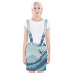 Swan Flying Bird Wings Waves Grass Braces Suspender Skirt