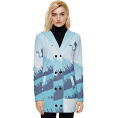 Button Up Hooded Coat  