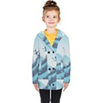 Swan Flying Bird Wings Waves Grass Kids  Double Breasted Button Coat