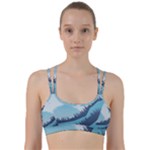 Swan Flying Bird Wings Waves Grass Line Them Up Sports Bra