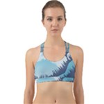 Swan Flying Bird Wings Waves Grass Back Web Sports Bra