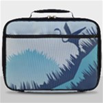 Swan Flying Bird Wings Waves Grass Full Print Lunch Bag