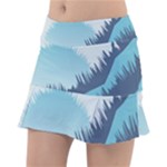 Swan Flying Bird Wings Waves Grass Classic Tennis Skirt