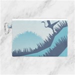 Swan Flying Bird Wings Waves Grass Canvas Cosmetic Bag (Large)