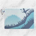 Swan Flying Bird Wings Waves Grass Canvas Cosmetic Bag (XL)