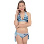 Swan Flying Bird Wings Waves Grass Tie It Up Bikini Set