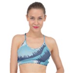 Swan Flying Bird Wings Waves Grass Basic Training Sports Bra