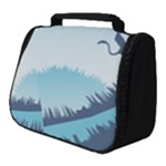 Swan Flying Bird Wings Waves Grass Full Print Travel Pouch (Small)