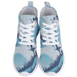 Swan Flying Bird Wings Waves Grass Women s Lightweight High Top Sneakers