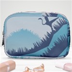 Swan Flying Bird Wings Waves Grass Make Up Pouch (Small)