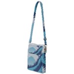 Swan Flying Bird Wings Waves Grass Multi Function Travel Bag