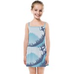 Swan Flying Bird Wings Waves Grass Kids  Summer Sun Dress