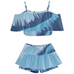 Swan Flying Bird Wings Waves Grass Kids  Off Shoulder Skirt Bikini