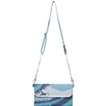 Swan Flying Bird Wings Waves Grass Mini Crossbody Handbag