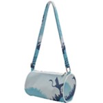 Swan Flying Bird Wings Waves Grass Mini Cylinder Bag