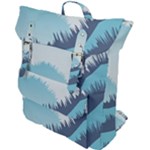Swan Flying Bird Wings Waves Grass Buckle Up Backpack