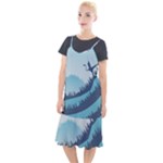 Swan Flying Bird Wings Waves Grass Camis Fishtail Dress