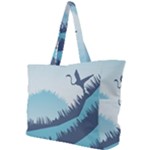 Swan Flying Bird Wings Waves Grass Simple Shoulder Bag