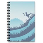 Swan Flying Bird Wings Waves Grass 5.5  x 8.5  Notebook