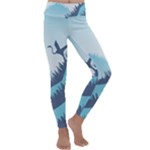 Swan Flying Bird Wings Waves Grass Kids  Lightweight Velour Classic Yoga Leggings