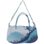 Swan Flying Bird Wings Waves Grass Removable Strap Handbag