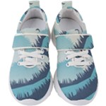 Swan Flying Bird Wings Waves Grass Kids  Velcro Strap Shoes