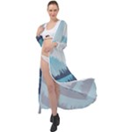 Swan Flying Bird Wings Waves Grass Maxi Chiffon Beach Wrap