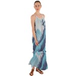 Swan Flying Bird Wings Waves Grass Cami Maxi Ruffle Chiffon Dress