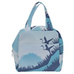 Swan Flying Bird Wings Waves Grass Boxy Hand Bag