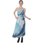 Swan Flying Bird Wings Waves Grass Tie Back Maxi Dress