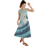 Swan Flying Bird Wings Waves Grass Summer Maxi Dress