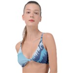 Swan Flying Bird Wings Waves Grass Knot Up Bikini Top