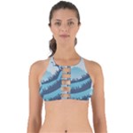 Swan Flying Bird Wings Waves Grass Perfectly Cut Out Bikini Top