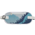 Swan Flying Bird Wings Waves Grass Rounded Waist Pouch