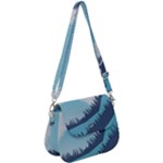 Swan Flying Bird Wings Waves Grass Saddle Handbag