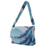 Swan Flying Bird Wings Waves Grass Full Print Messenger Bag (L)