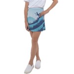 Swan Flying Bird Wings Waves Grass Kids  Tennis Skirt