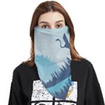 Swan Flying Bird Wings Waves Grass Face Covering Bandana (Triangle)