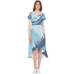 Swan Flying Bird Wings Waves Grass High Low Boho Dress
